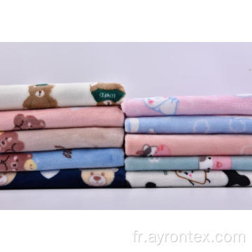 Tissu de flanelle à imprimé bébé